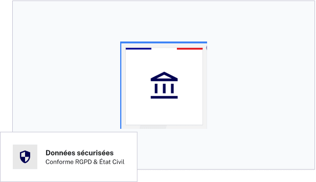 Illustration acte de mariage - Données sécurisées, conforme RGPD et État Civil